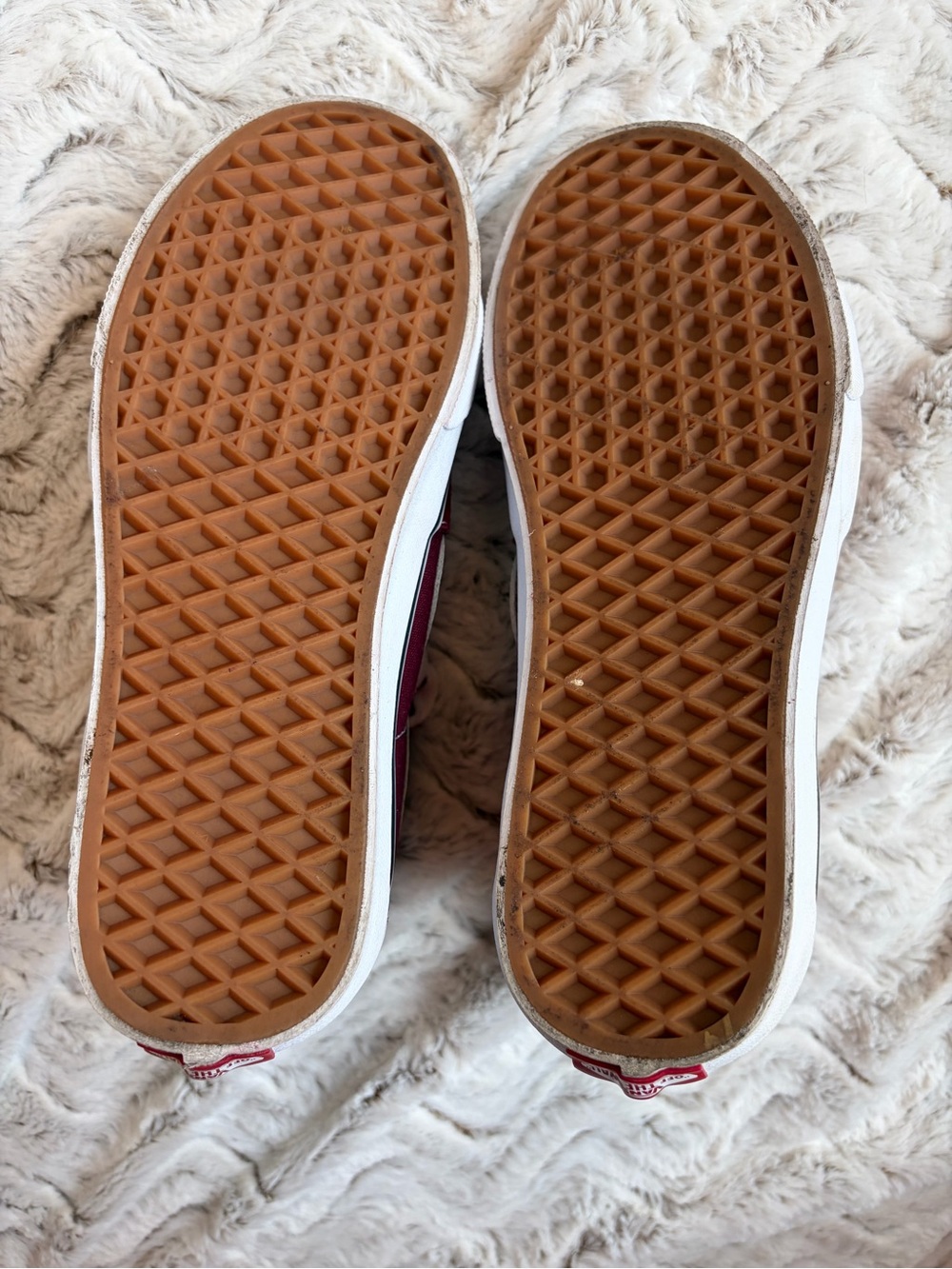 Vans women’s Maroon High-Top Skate Sneakers with White Accents - Picture 5 of 5